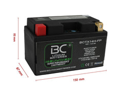 BCTX14H-FP | BATTERIE DE MOTO AU LITHIUM LIFEPO4, 12V