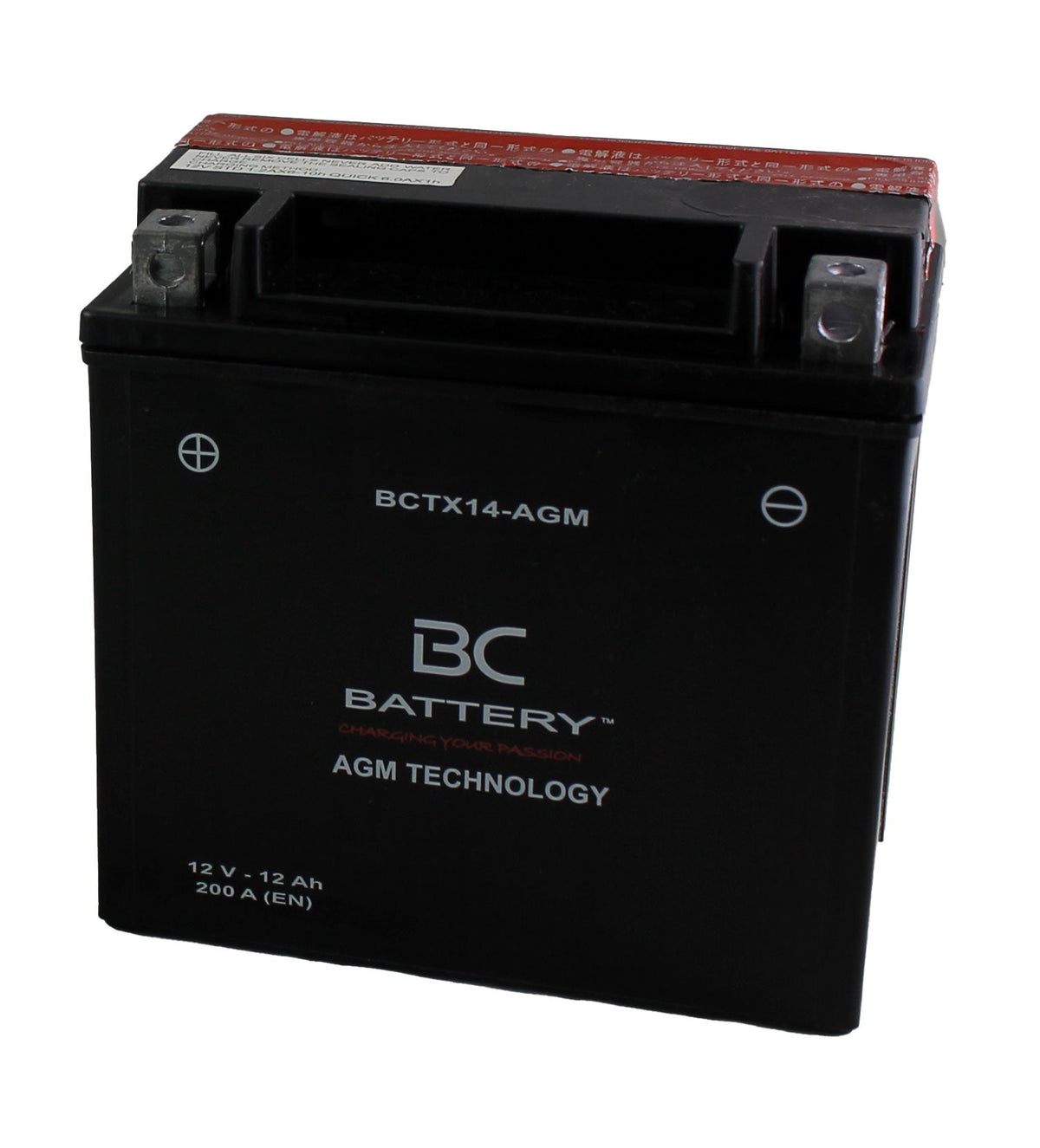 BCTX14-AGM| Batteria Moto AGM,YTX14-BS,12V,12Ah,CCA:200Amp,150x87x146mm - BC Battery Italian Official Website
