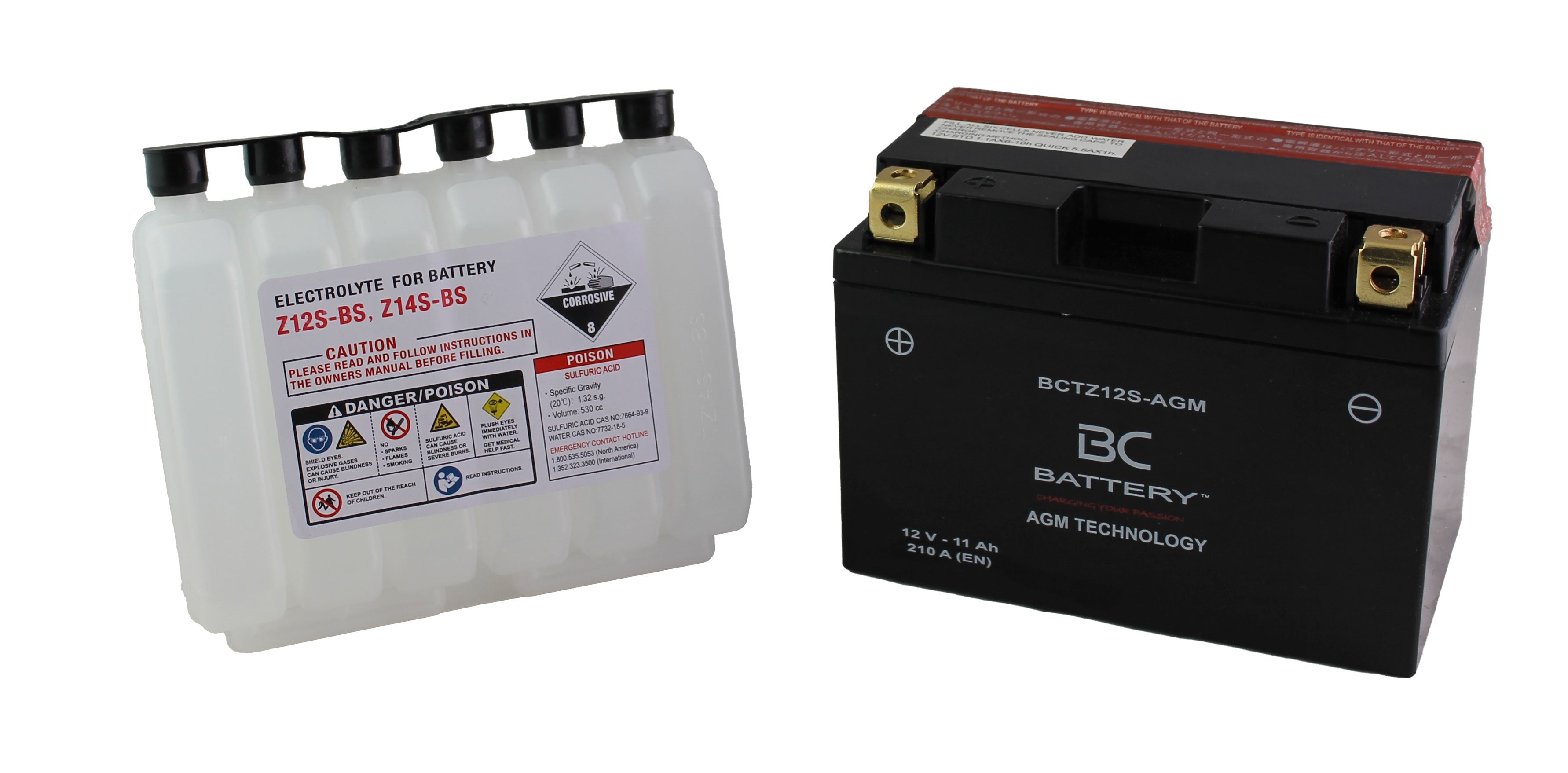 BCTZ12S-AGM| Batteria Moto al AGM, YTZ12S, 12V, 11Ah, CCA: 210Amp, 150x87x110mm - BC Battery Italian Official Website