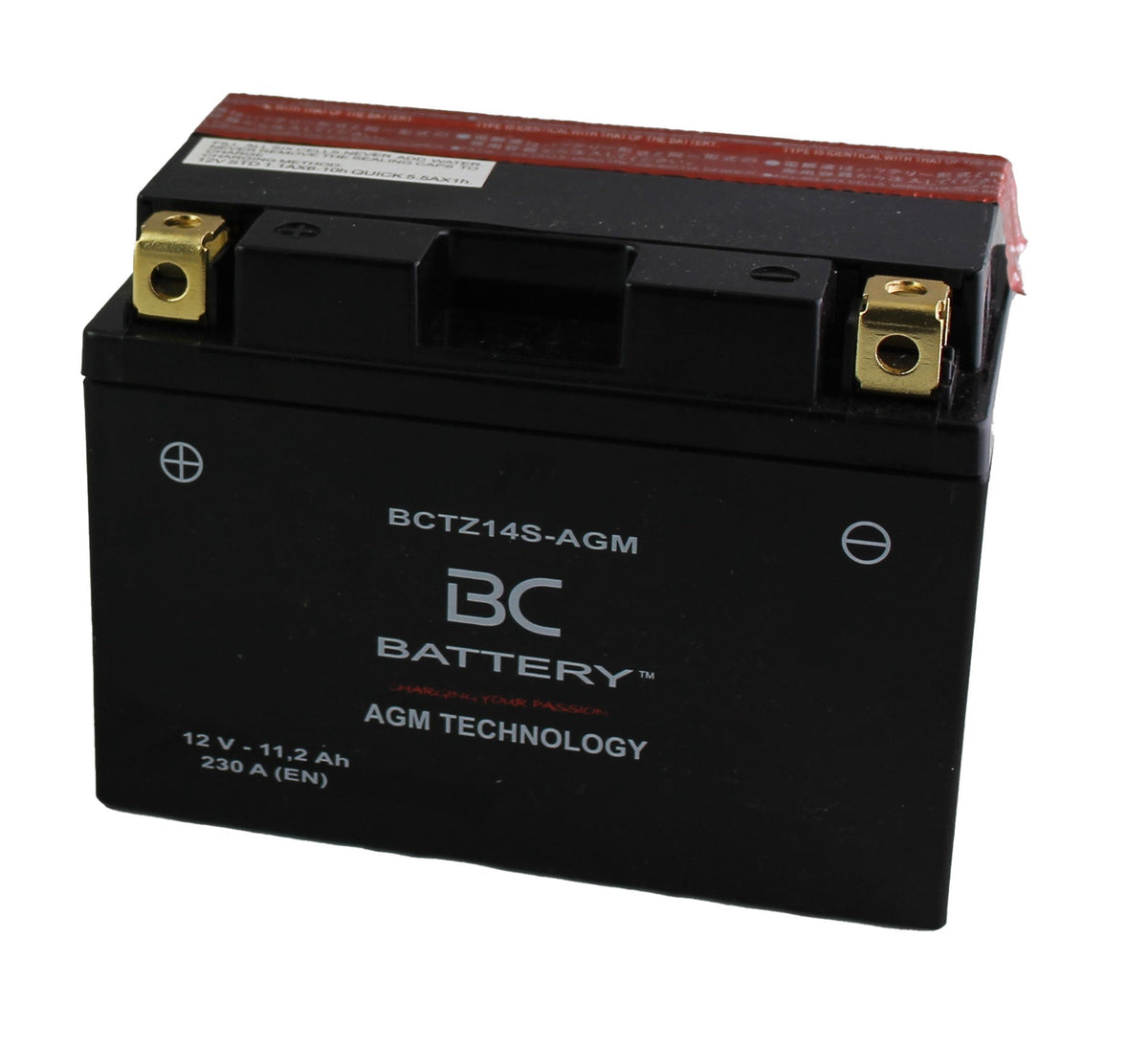 BCTZ14S-AGM| Batteria Moto al AGM,YTZ14S,12V, 11,2 Ah, CCA:230Amp, 150x87x110mm - BC Battery Italian Official Website