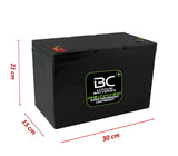 BCLT100 | Batterie au Lithium LiFePO4 12V 100 Ah à Décharge Profonde