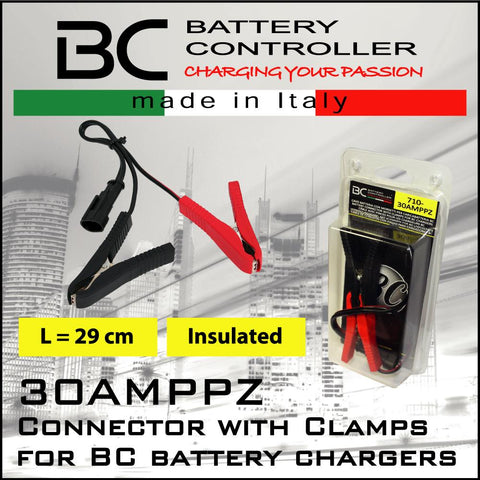 Connecteur pour Chargeur de Batterie Moto avec Pinces 30AMPPZ